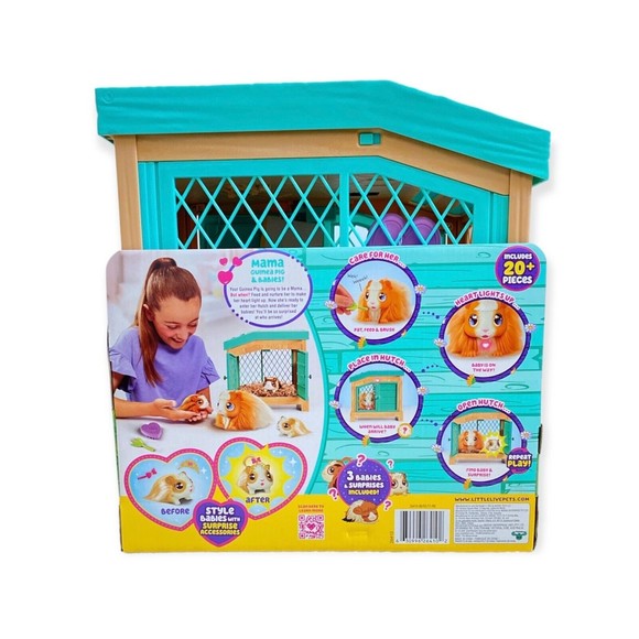 LITTLE LIVE PETS, Mama Surprise Soft Interactive Mama Guinea Pig & Her Hutch NEW - Picture 3 of 8